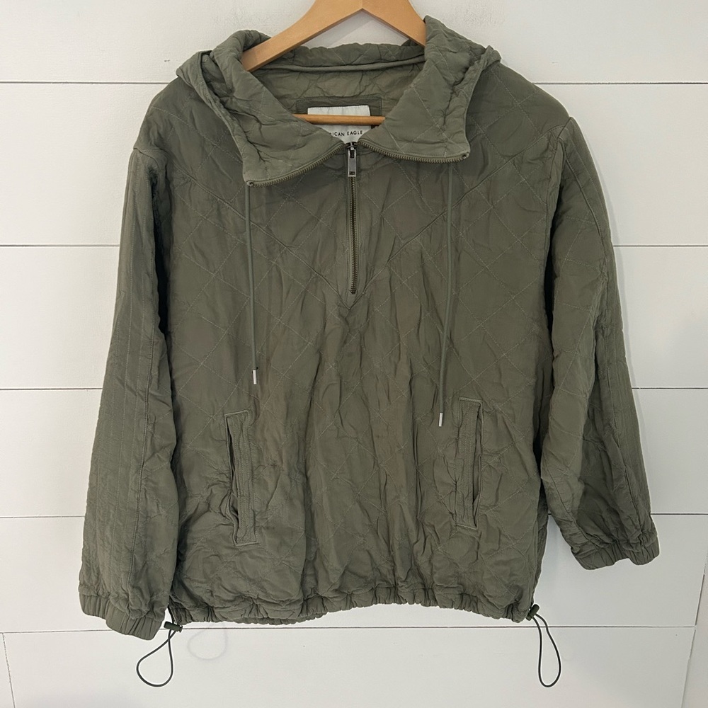 American Eagle Olive Quilted Jacket